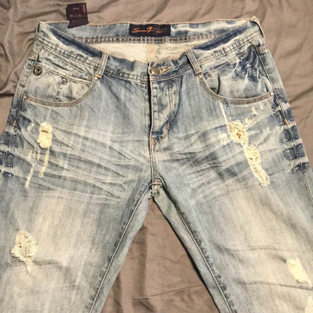 Distressed Seven7 Men’s Jeans